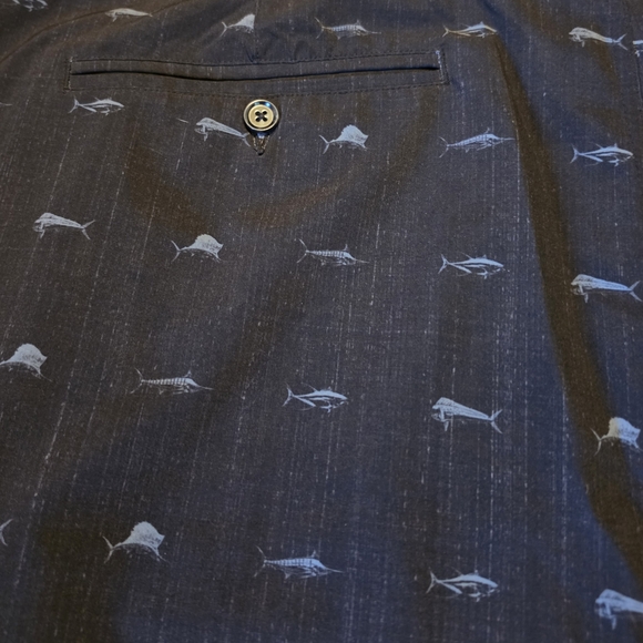 Scales Navy Patterned Men's Flat Front Shorts Size 42 - Picture 4 of 5